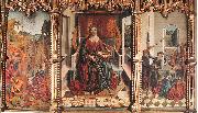 GALLEGO, Fernando Triptych of St Catherine  dfg oil